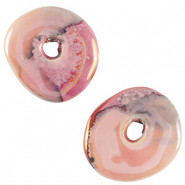 DQ Greek Ceramic bead donut – Rose-black